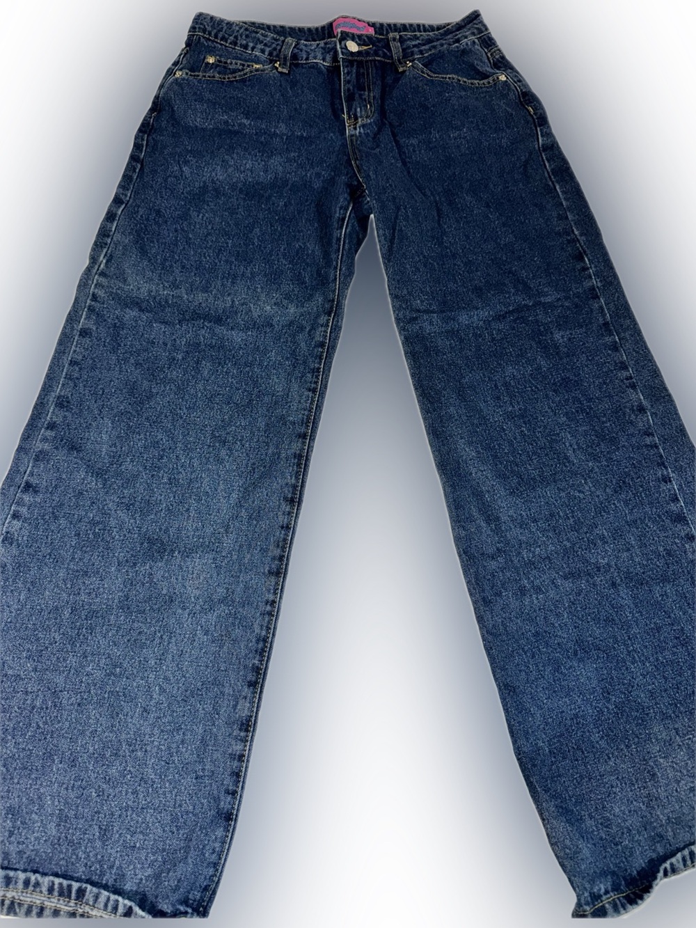 Edikted Women’s Dark Blue Wide Leg Baggy Styled Jeans size Medium